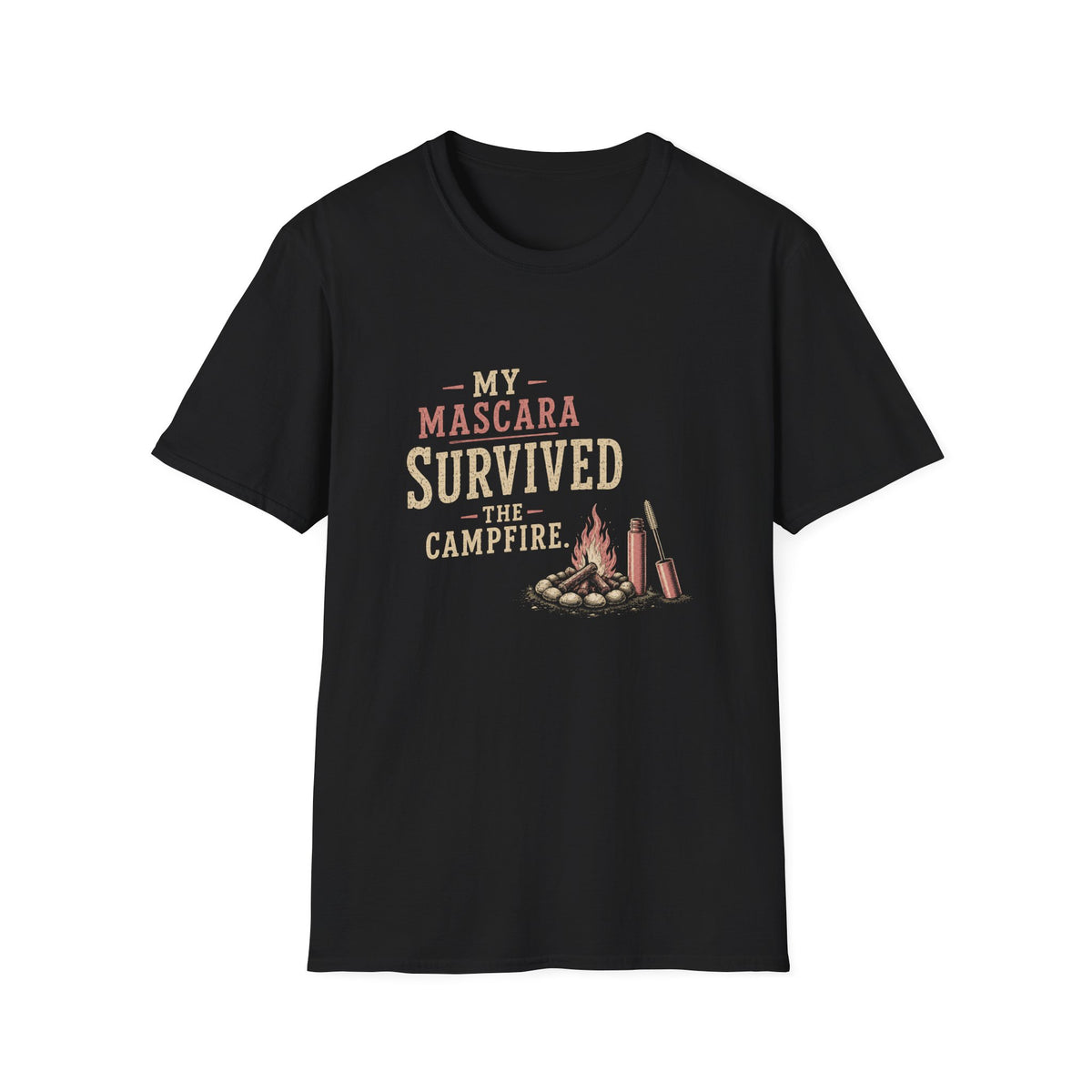 My Mascara Survived The Campfire. T‑Shirt