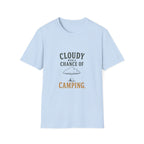 Cloudy With A Chance of Camping. T‑Shirt