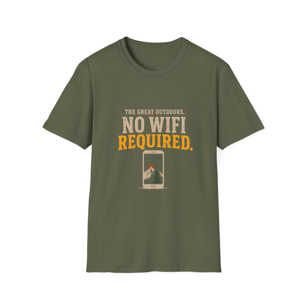 The Great Outdoors. No WiFi Required. T-Shirt