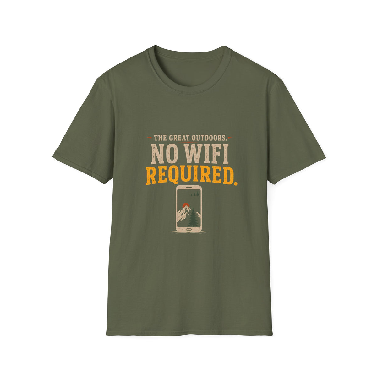 The Great Outdoors. No WiFi Required. T-Shirt