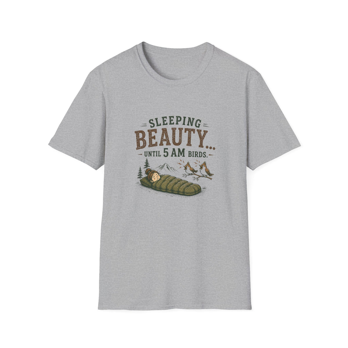 Sleeping Beauty Until 5AM Birds. T‑Shirt