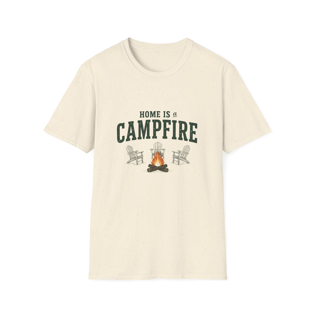 Home Is a Campfire. T‑Shirt