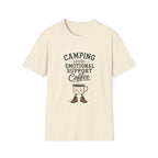 Camping Level: Emotional Support Coffee. T‑Shirt