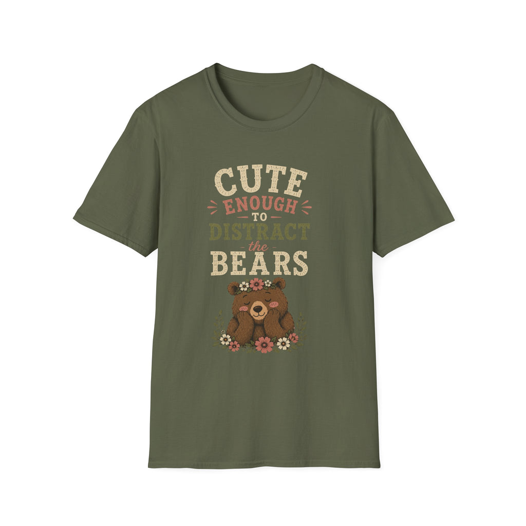 Cute Enough To Distract the Bears. T‑Shirt
